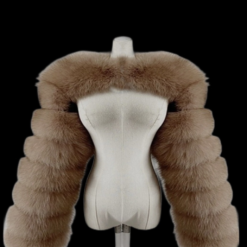 Luxurious Brown Faux Fur Stole